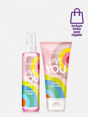 Set Body Mist + Body Lotion Love You Rainbow + ¡Bolsa de regalo! 